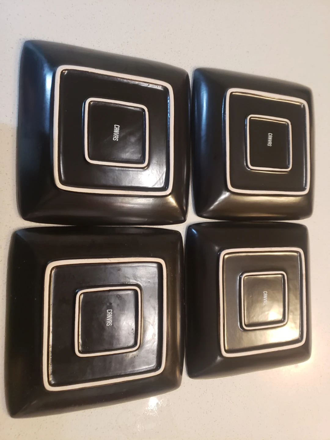 12 piece Square Red and Black Dinnerware set - photo 5