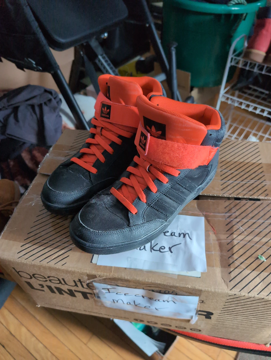 Adidas high-top sneakers