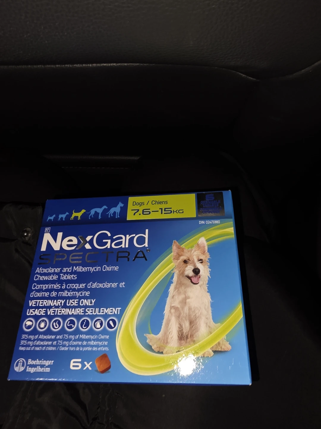 NexGard SPECTRA Chewable Tablets for Dogs (7.6-15kg)