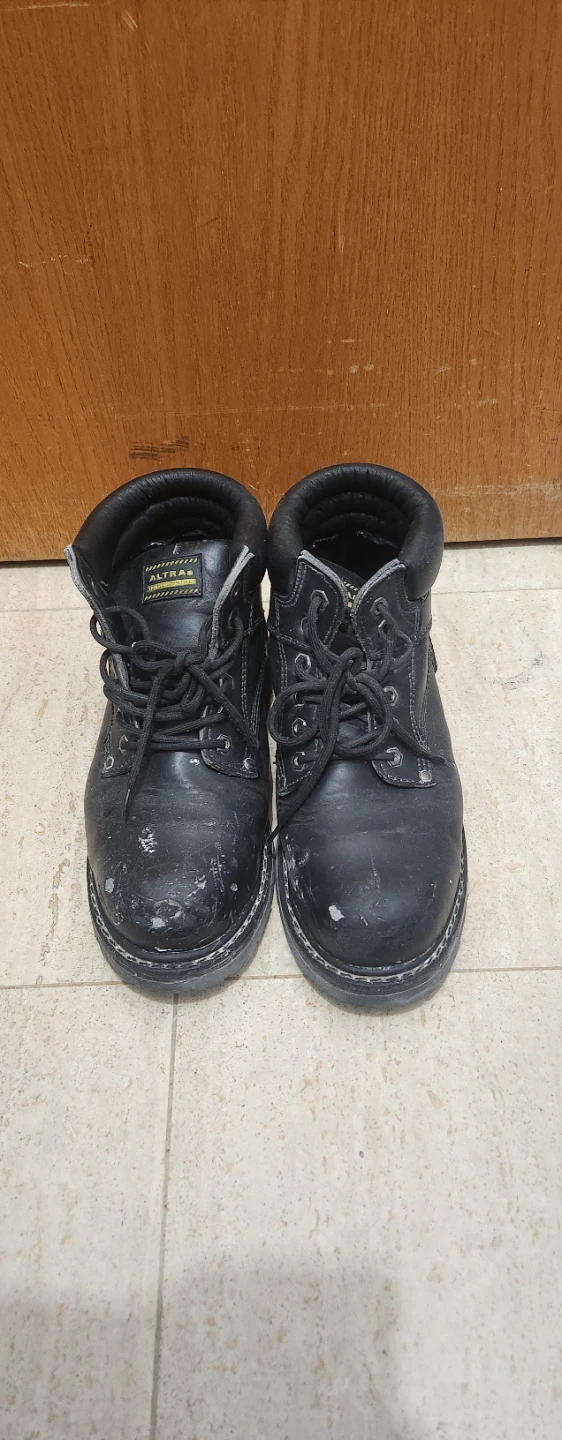 Altrac Black Leather Work Boots