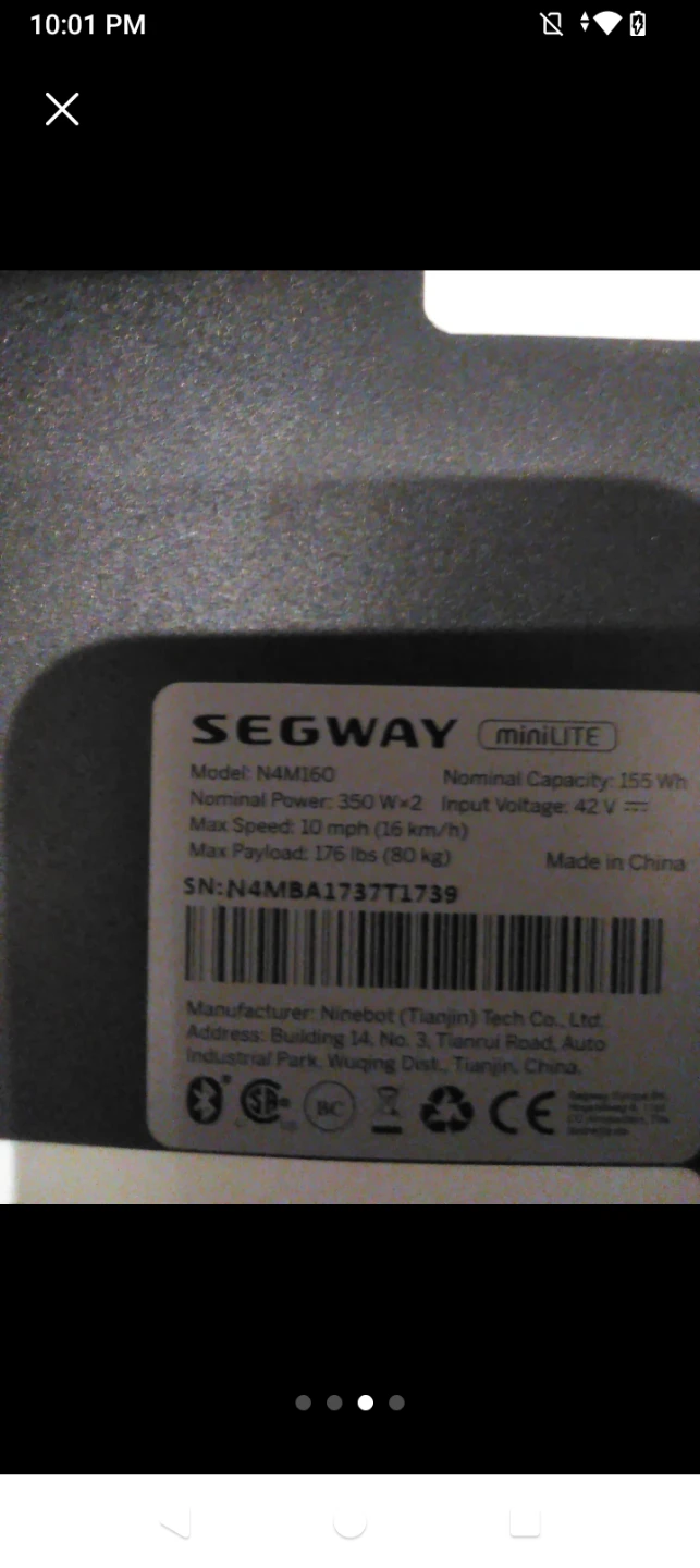 Segway miniLITE N4M160 Self-Balancing Scooter - photo 3