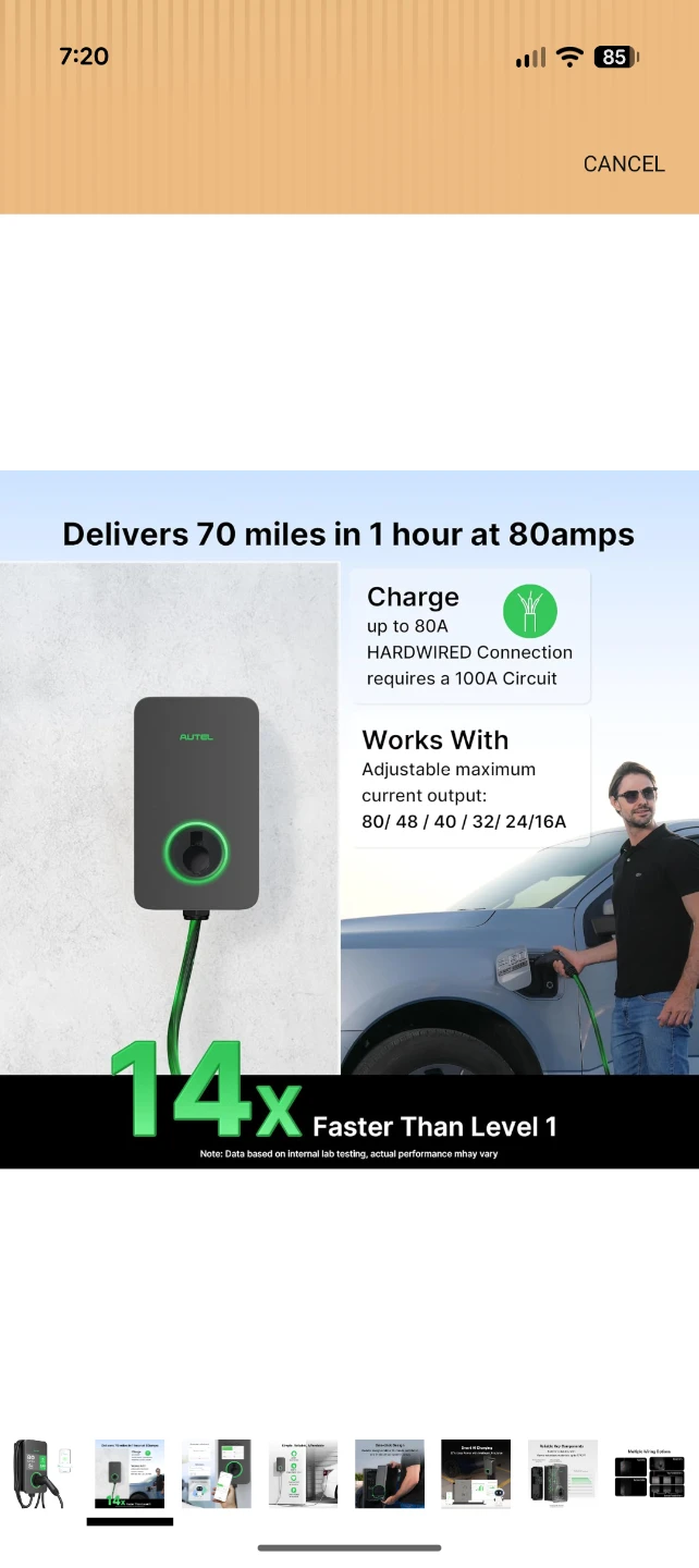 AUTEL 80 Amps Level 2 EV Charger - photo 2