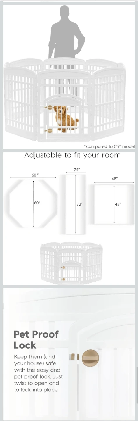 IRIS USA Puppy Playpen Size Large- 8 Panel - photo 5