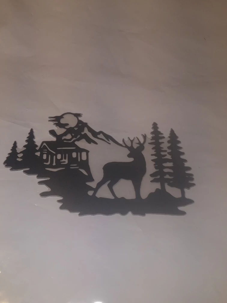 plastic Deer Cabin Wall Art - photo 2