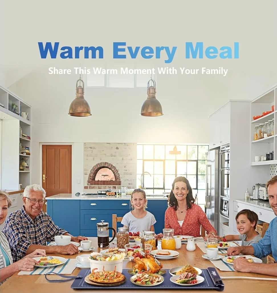 Navy Blue Electric Food Warming Mat - photo 2