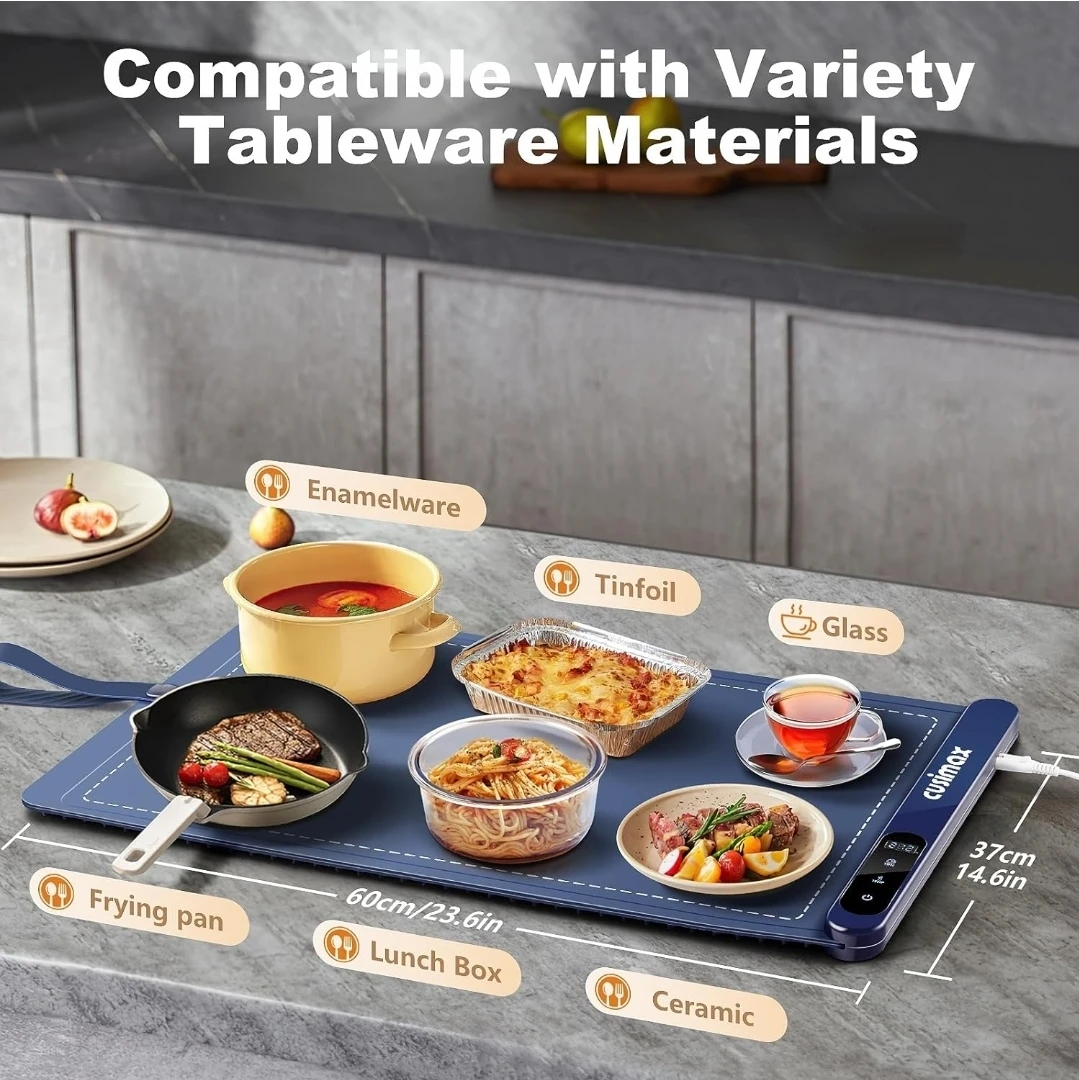 Navy Blue Electric Food Warming Mat - photo 3