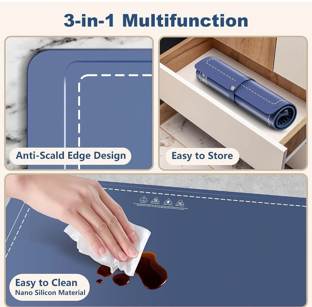 Navy Blue Electric Food Warming Mat - photo 5