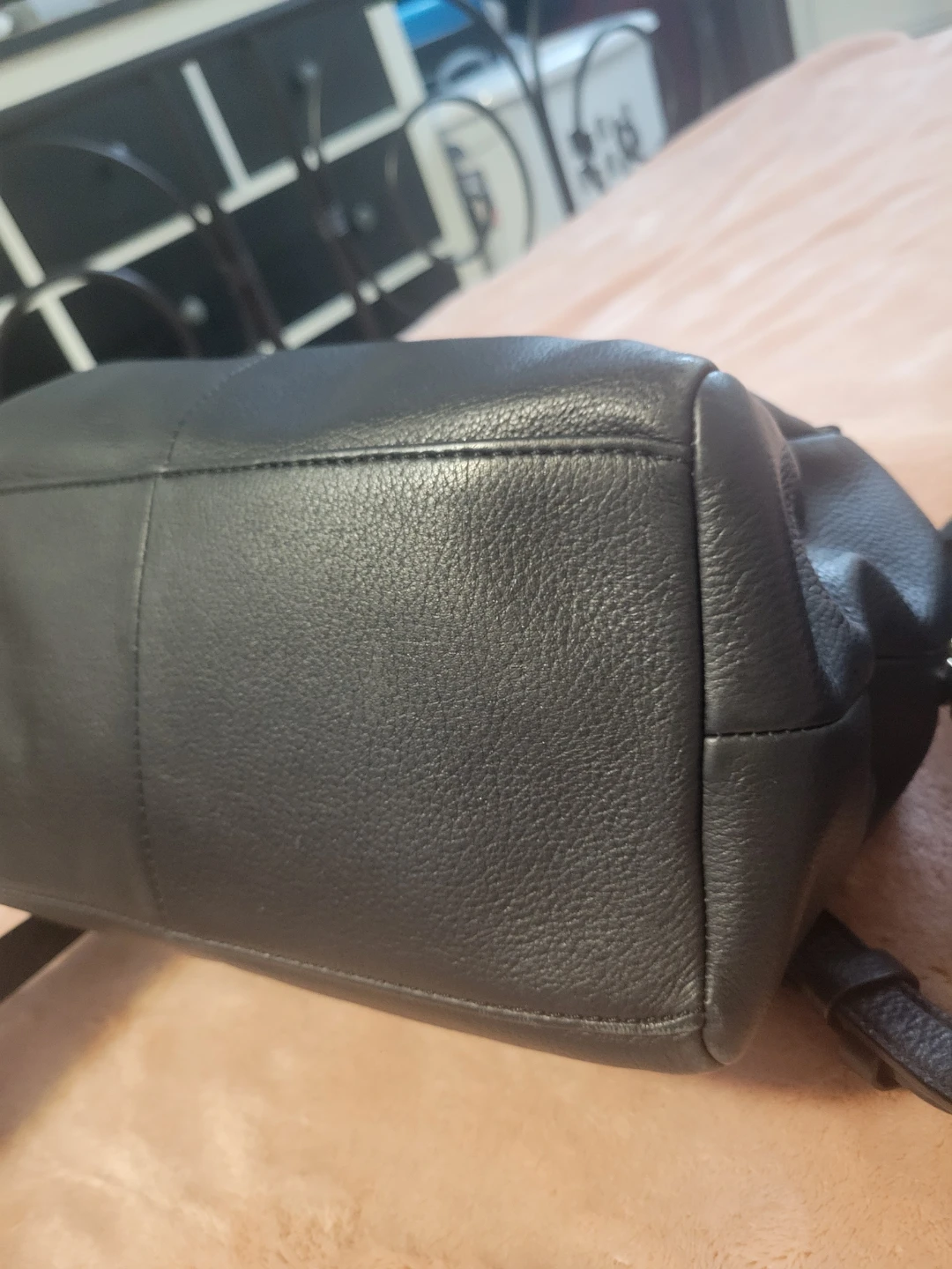 Kate Spade New York Black Leather Bow Satchel Handbag - photo 4
