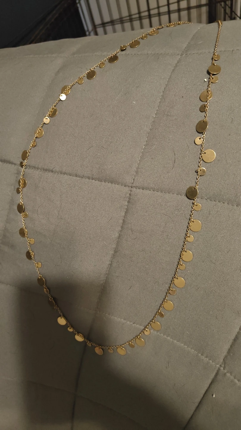 Gold Disc Chain Necklace Lia Sophia