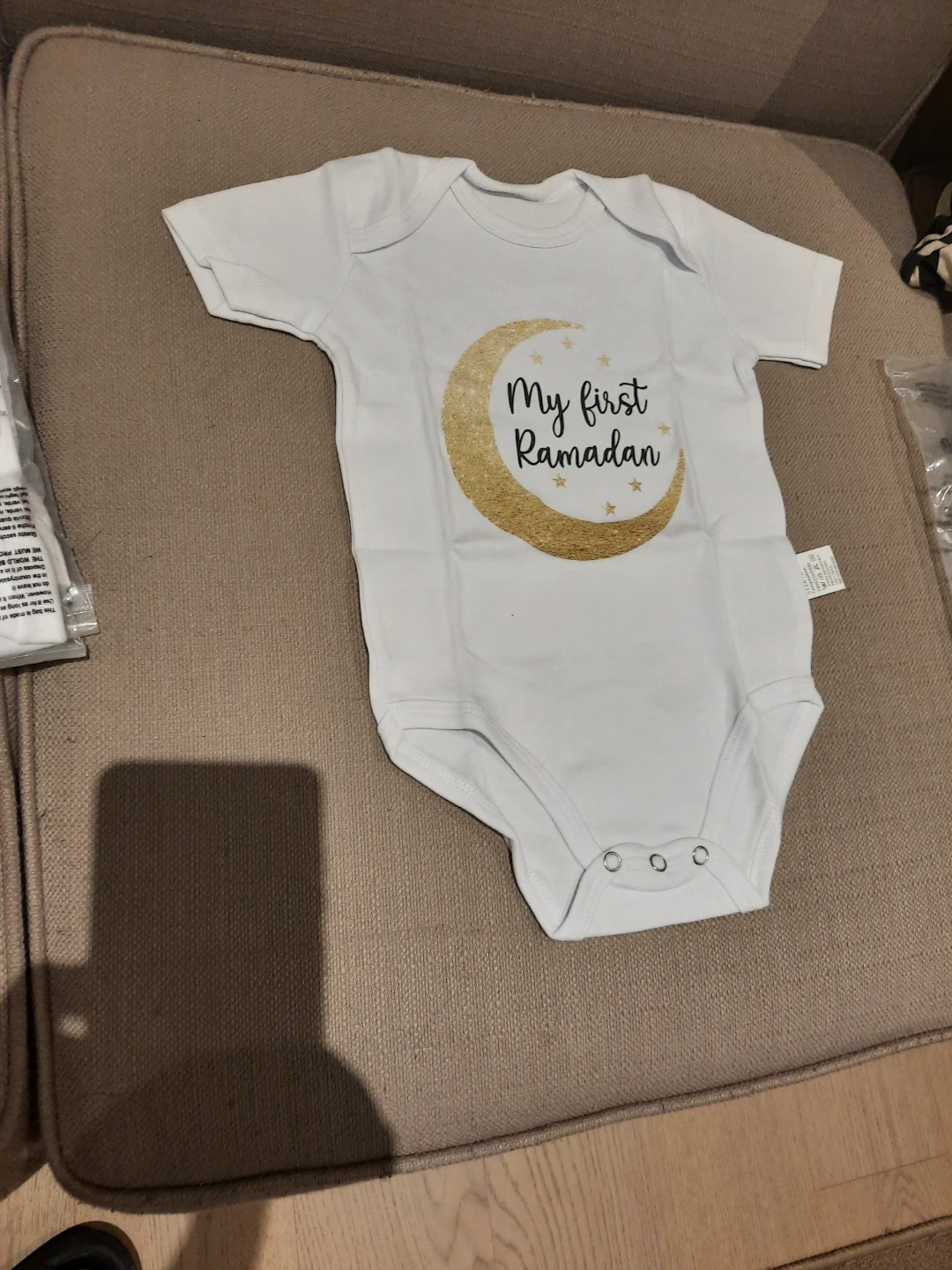 Baby Onesie "My First Ramadan" - White & Pink (3-6 Months) - photo 4