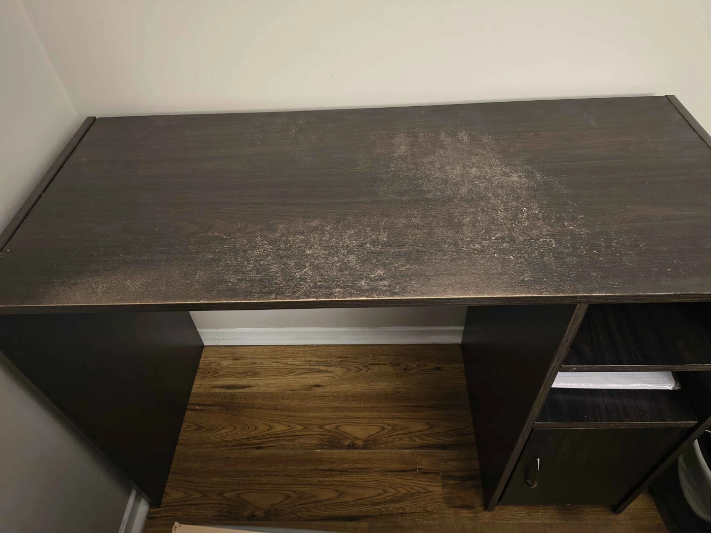 Dark Desk with Shelves and Cabinet - photo 2