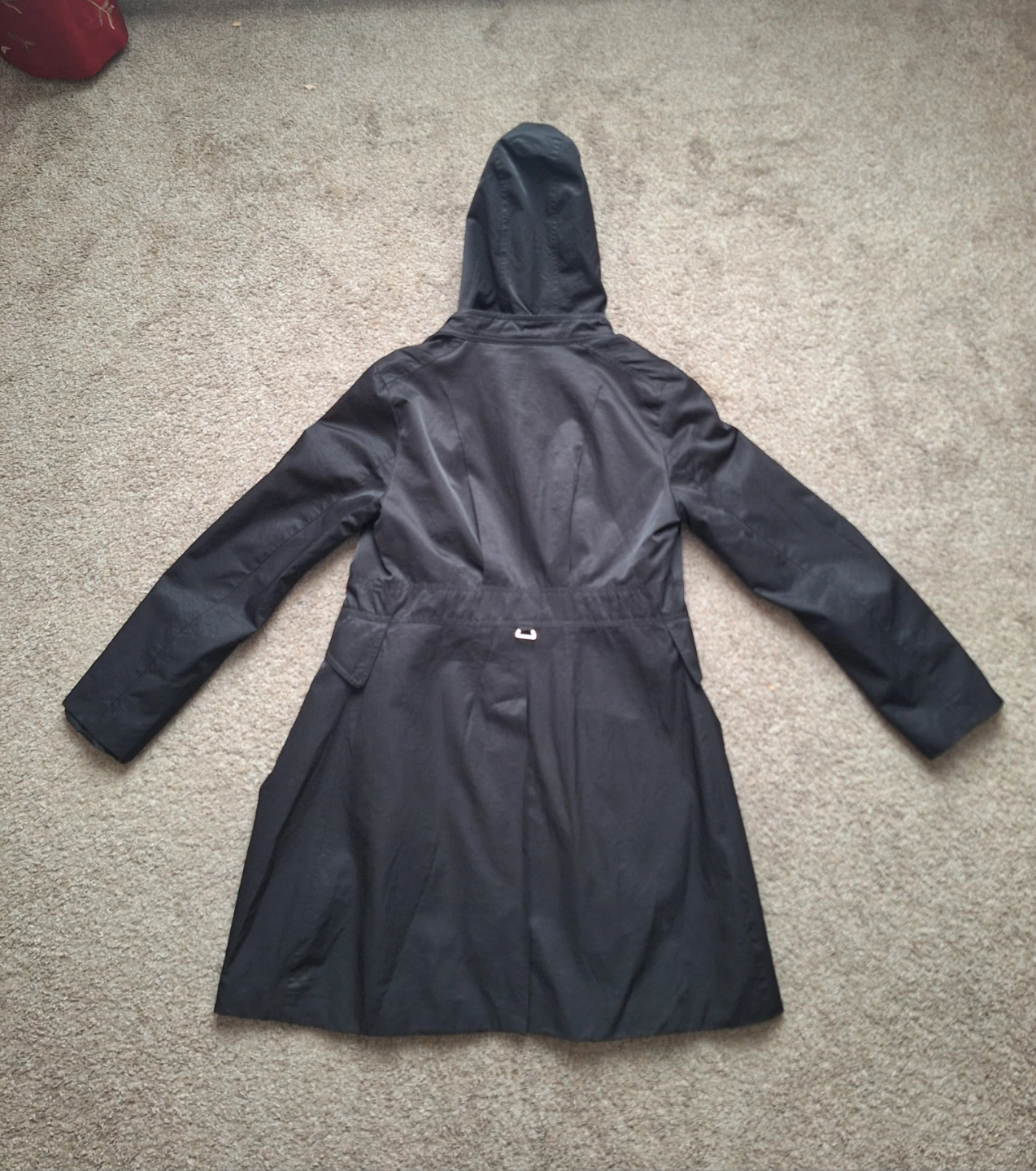 Women’s Black Hooded Trench-Style Coat - photo 3