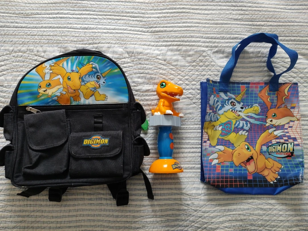 Digimon Backpack and Tote Bag Set