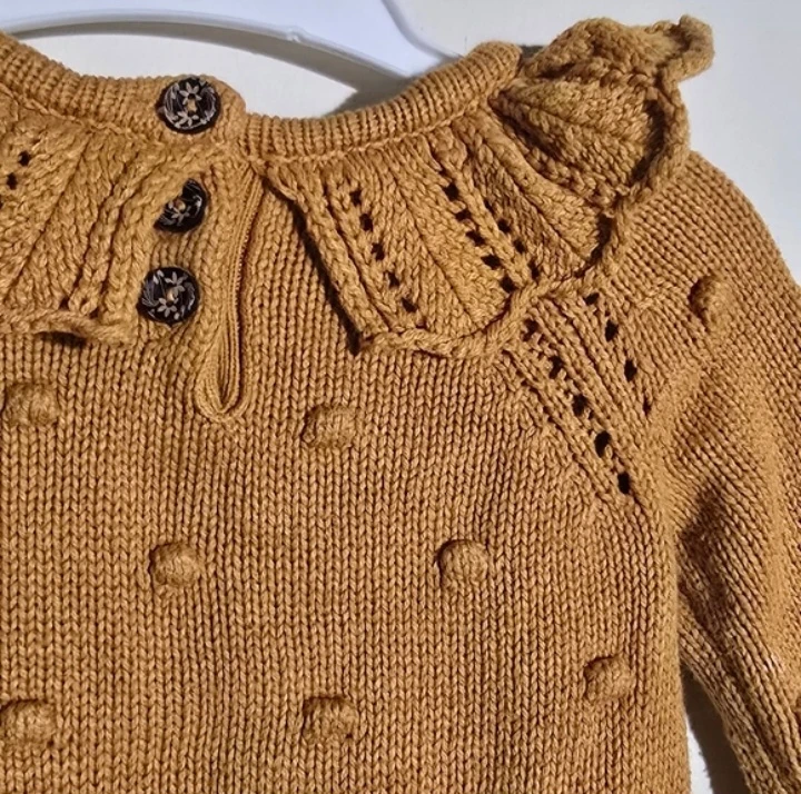 Baby Girl Knit Dress and Hat Set - photo 4