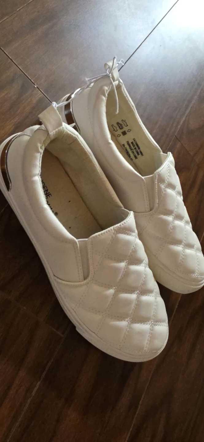 White Quilted Slip-On Sneakers Ardene brand - photo 2