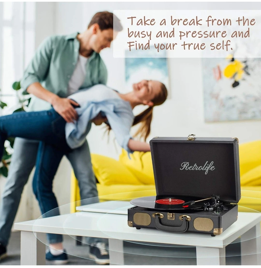 Retrolife Portable Bluetooth Turntable
