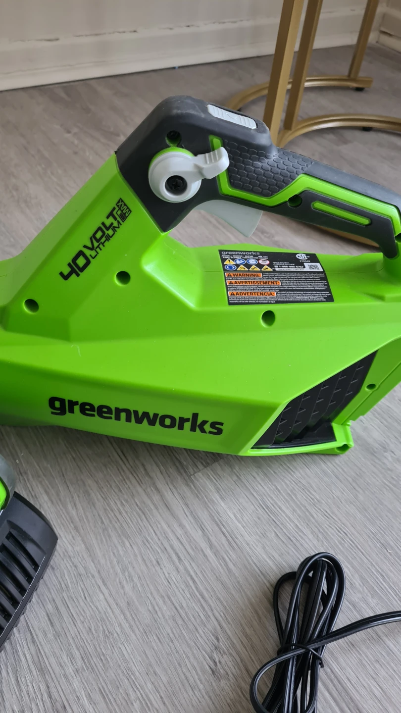 Greenworks cordless leaf blower + battery and charger - photo 2