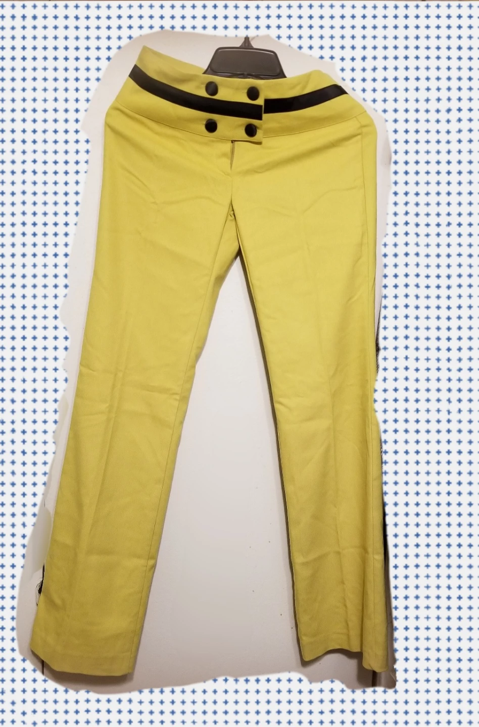 NWOT Women's Mustard Dress Pants with Black Waistband 🏆 - photo 2