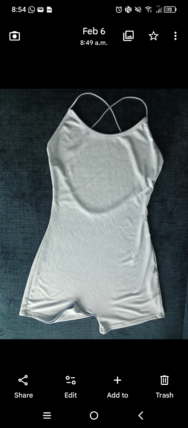 Light Blue Ribbed Romper - photo 4