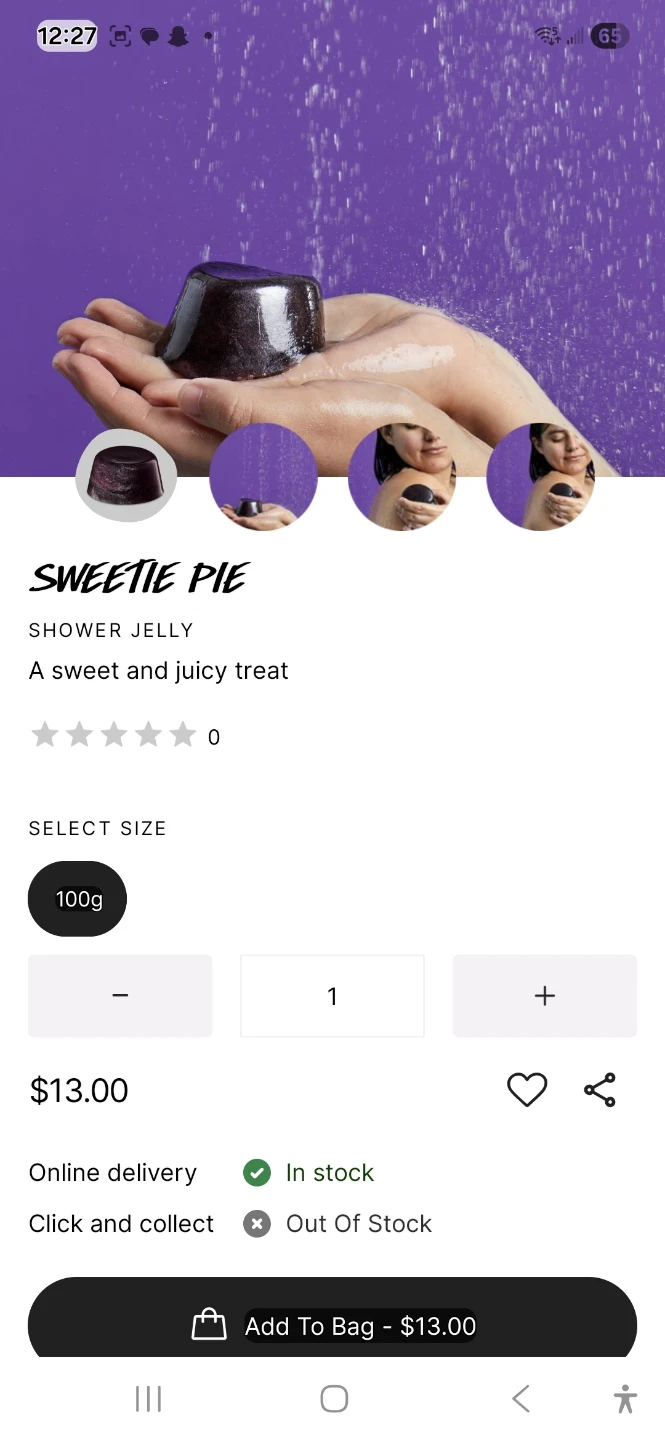 Lush Sweetie Pie Shower Jelly 100g