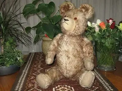 Real Mohair Authetic Bear on stand