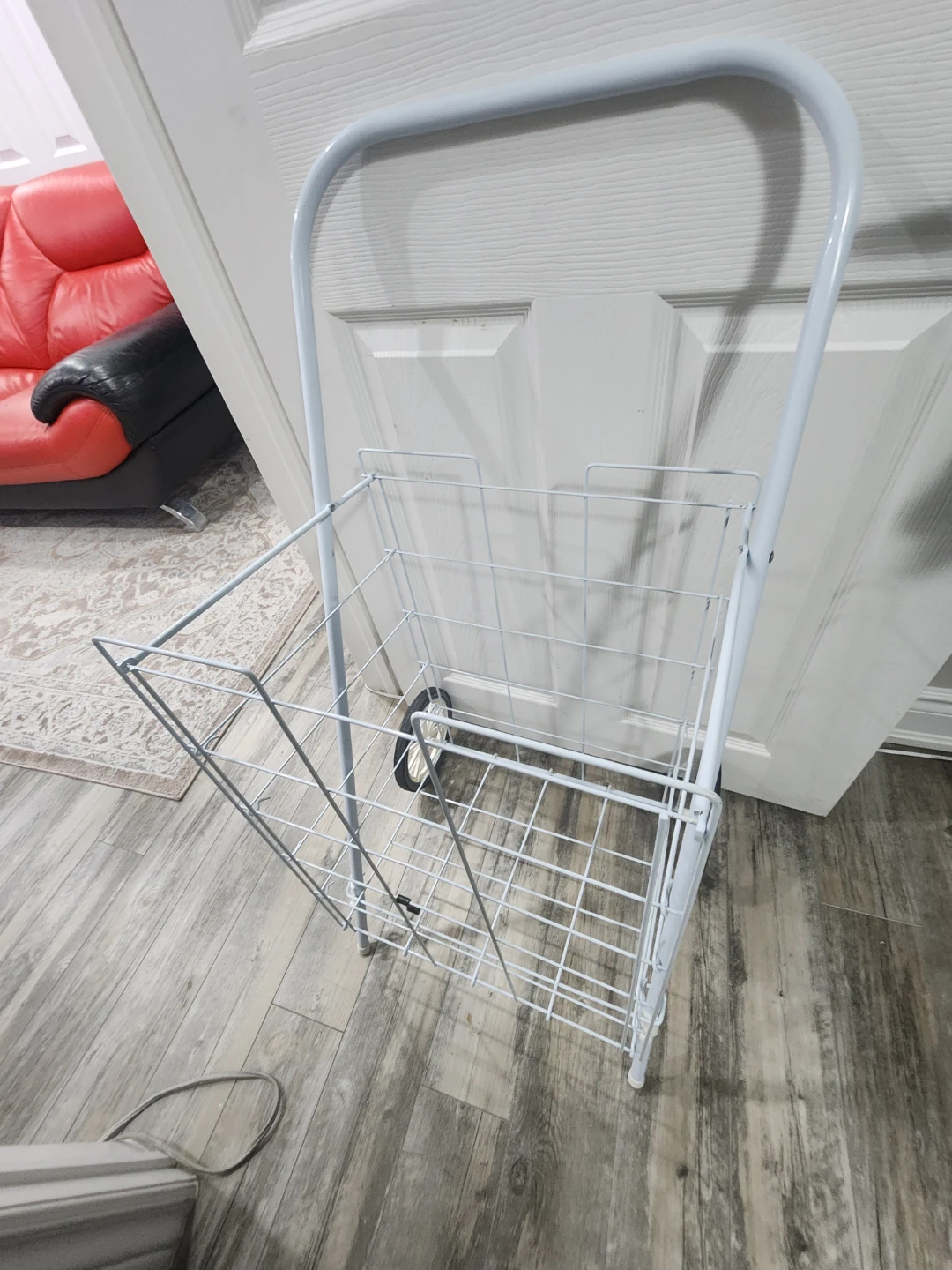 White Rolling Shopping Cart