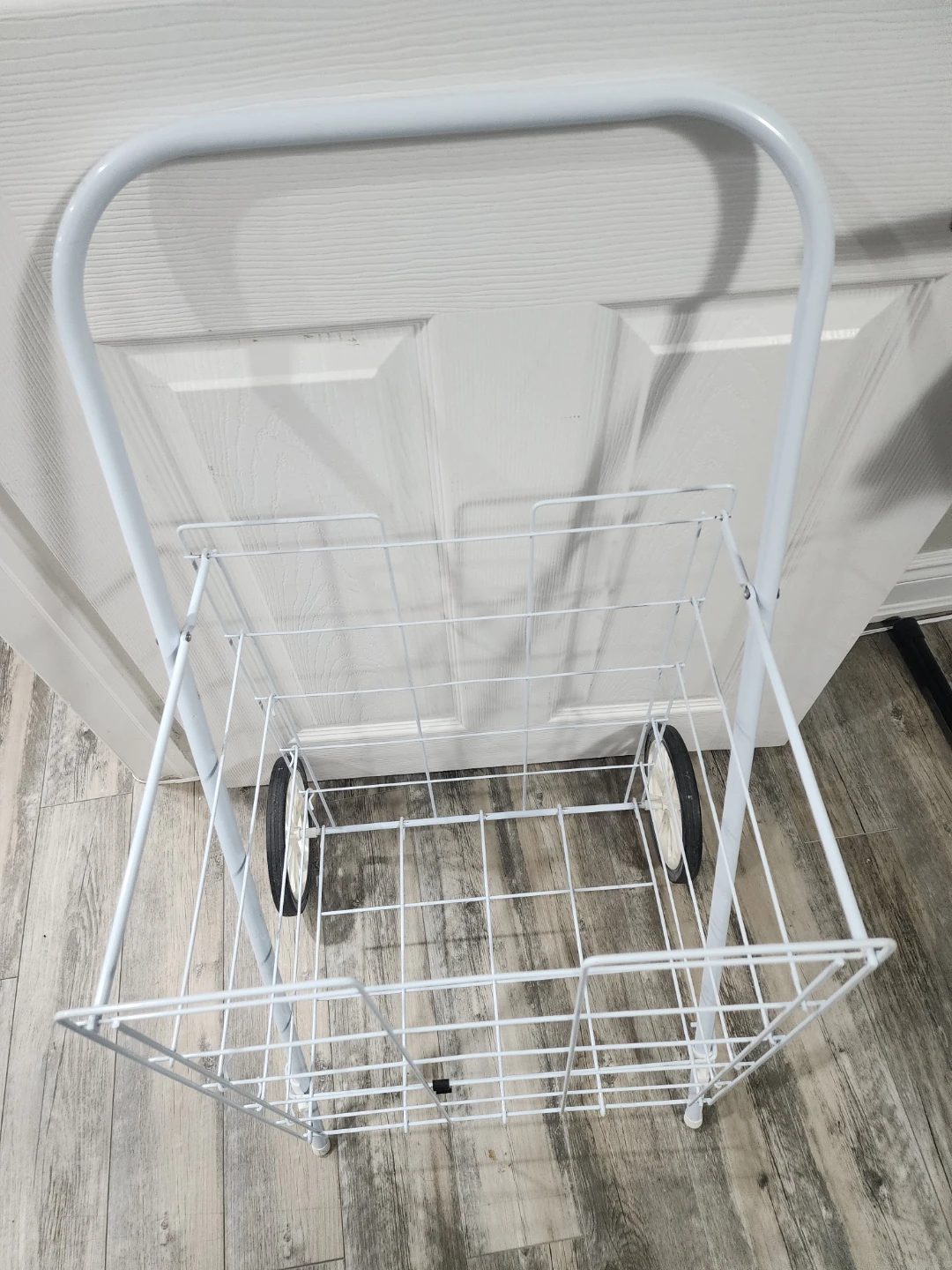 White Rolling Shopping Cart - photo 2
