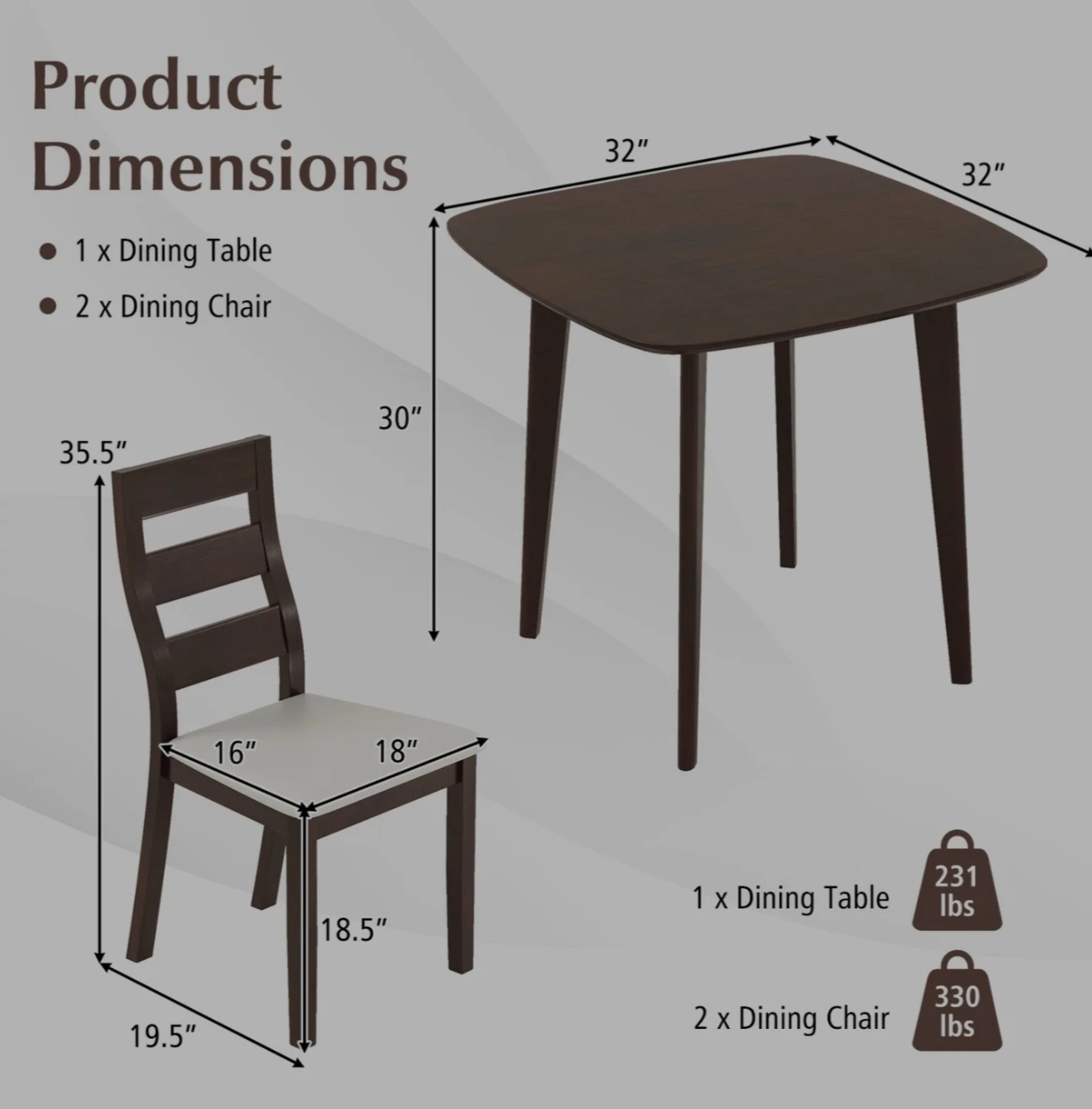 New 3-Piece Dining Set - photo 2