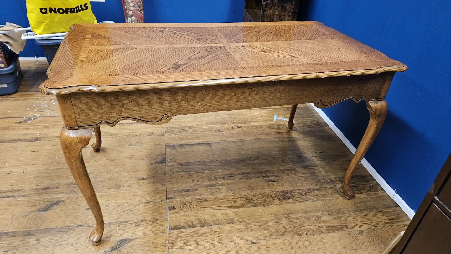 Vintage Wood Desk with Drawers - photo 2