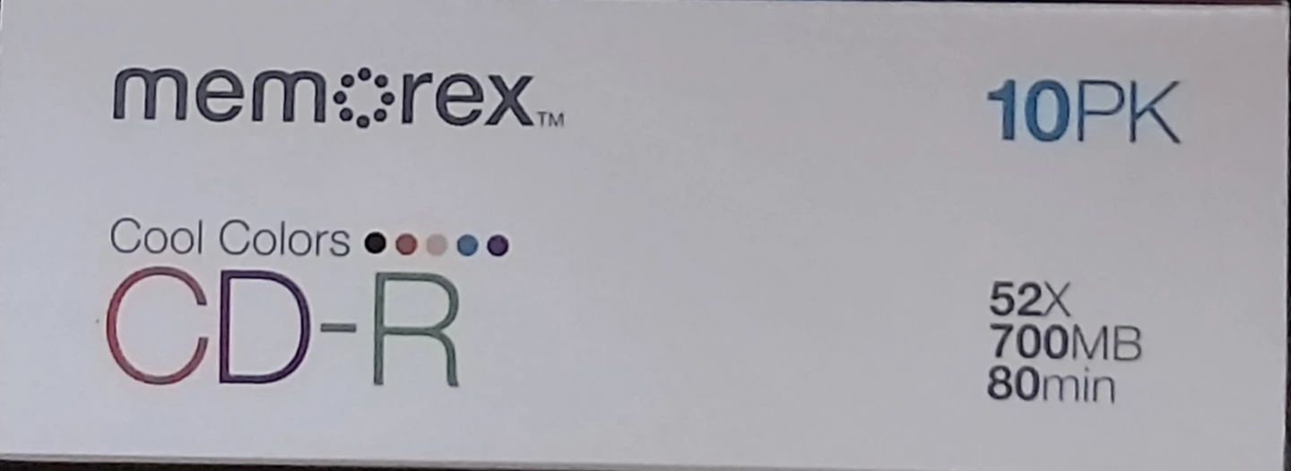 Memorex 10PK CD-R Cool Colors 52X 700MB - photo 2