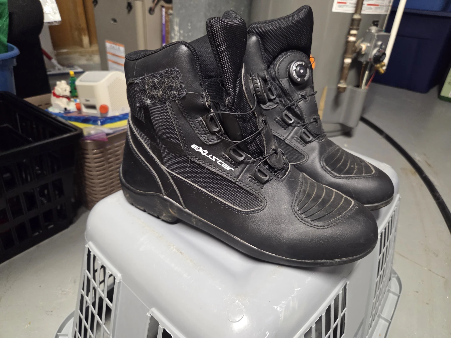 Exustar Motorcycle Boots Size 10 US Black - photo 2