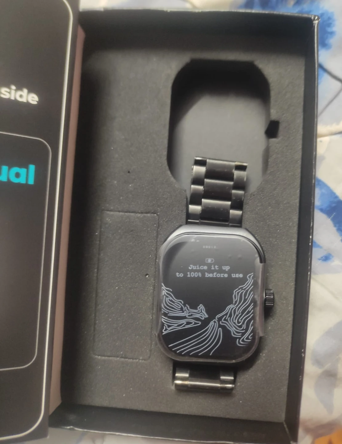 Smartwatch with Black Metal Strap - photo 2