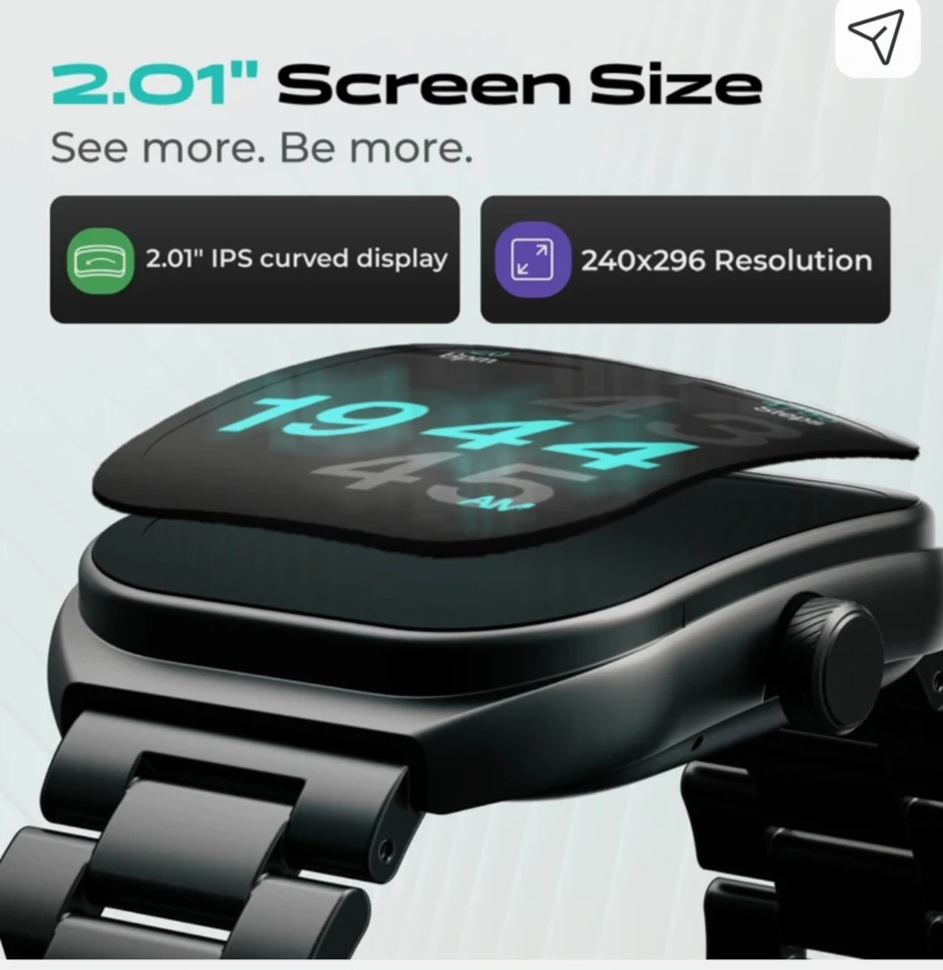 Smartwatch with Black Metal Strap - photo 4