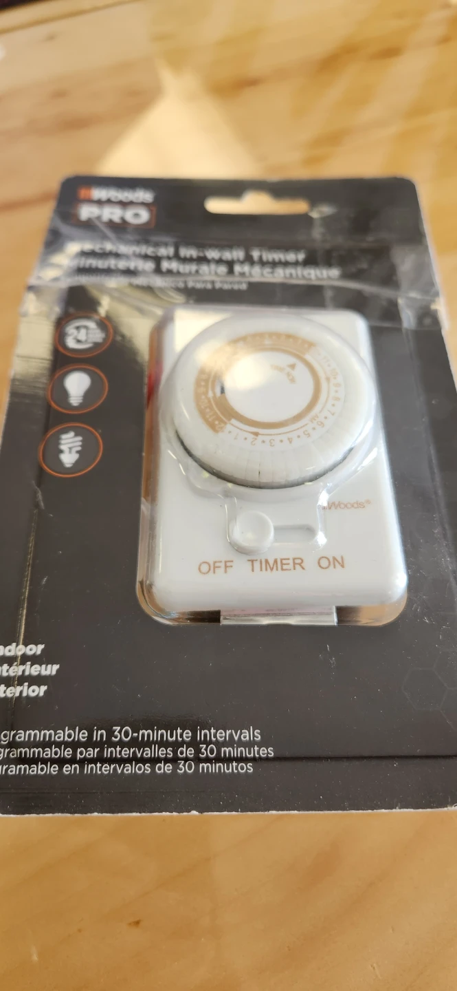 Woods PRO Mechanical In-Wall Timer