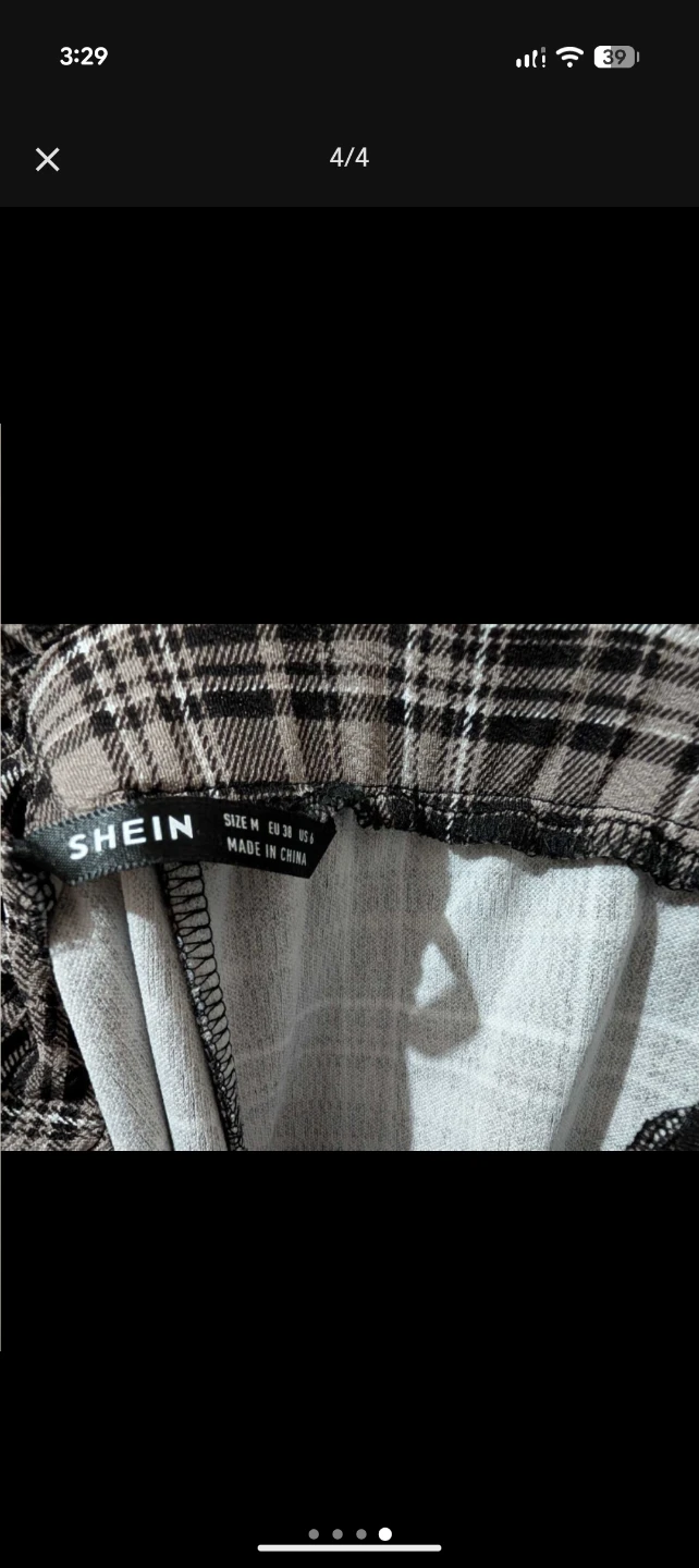 From Shein - Plaid paperbag pants - photo 4