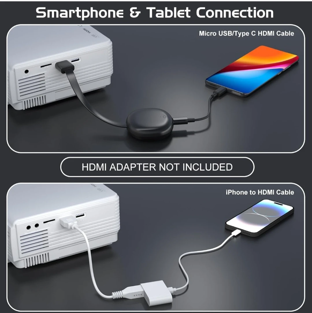 White Portable Projector with 80-inch Screen - photo 5