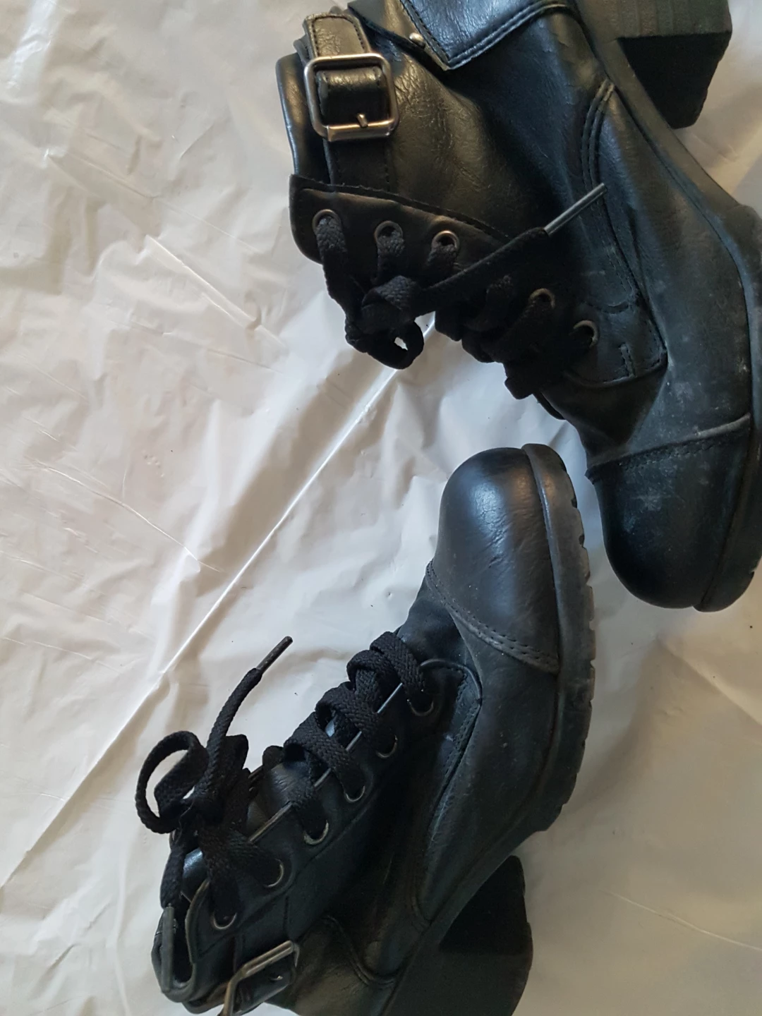 Black Lace-Up Boots
