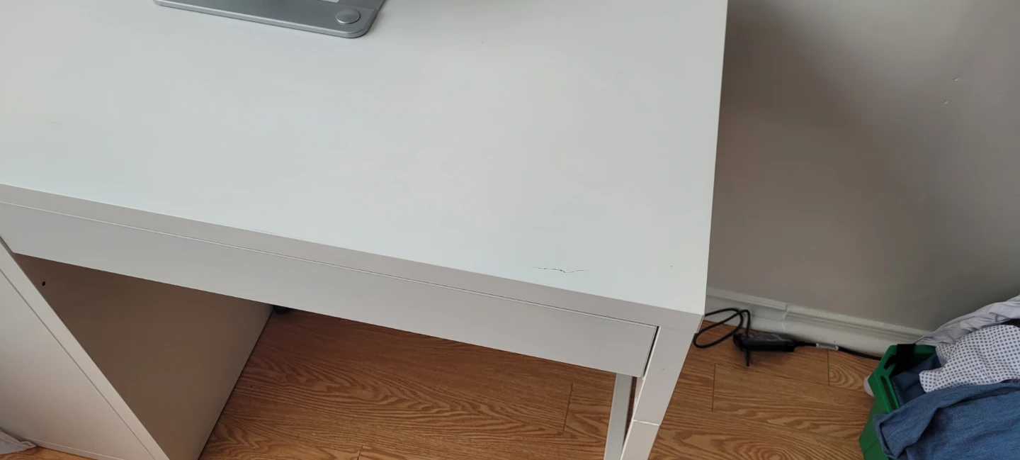White IKEA Desk - photo 2