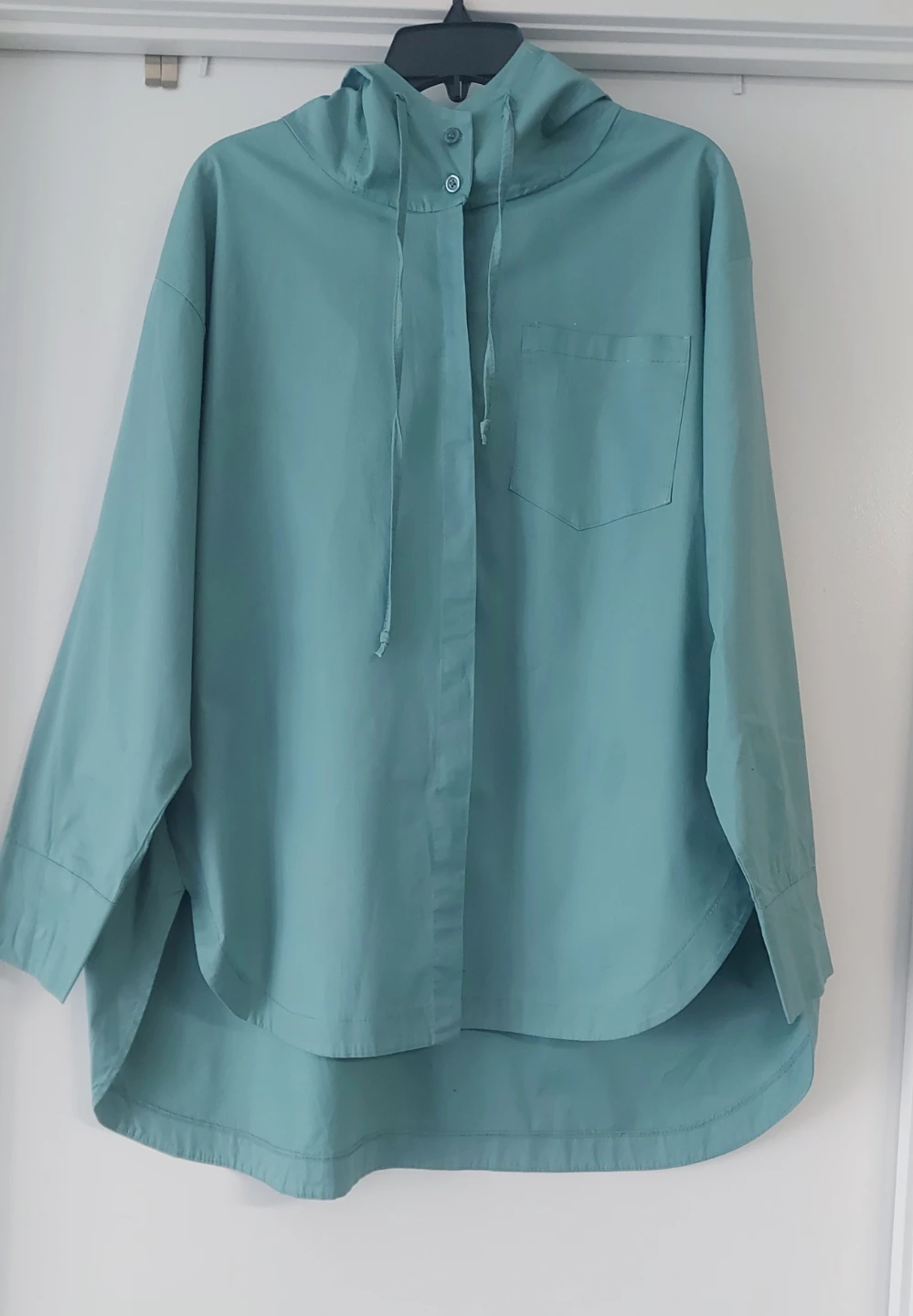 Women's Hooded Button-Up Shirt