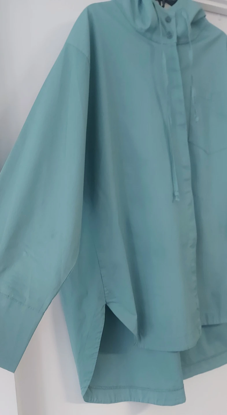 Women's Hooded Button-Up Shirt - photo 2