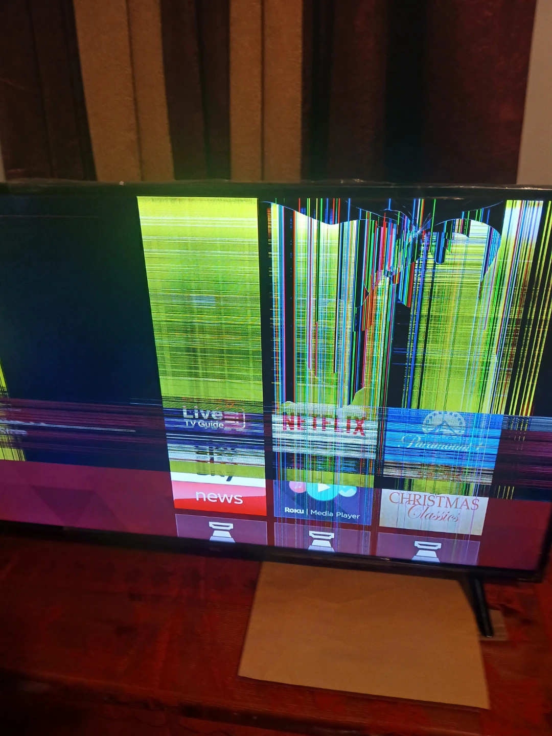 Broken TV Screen