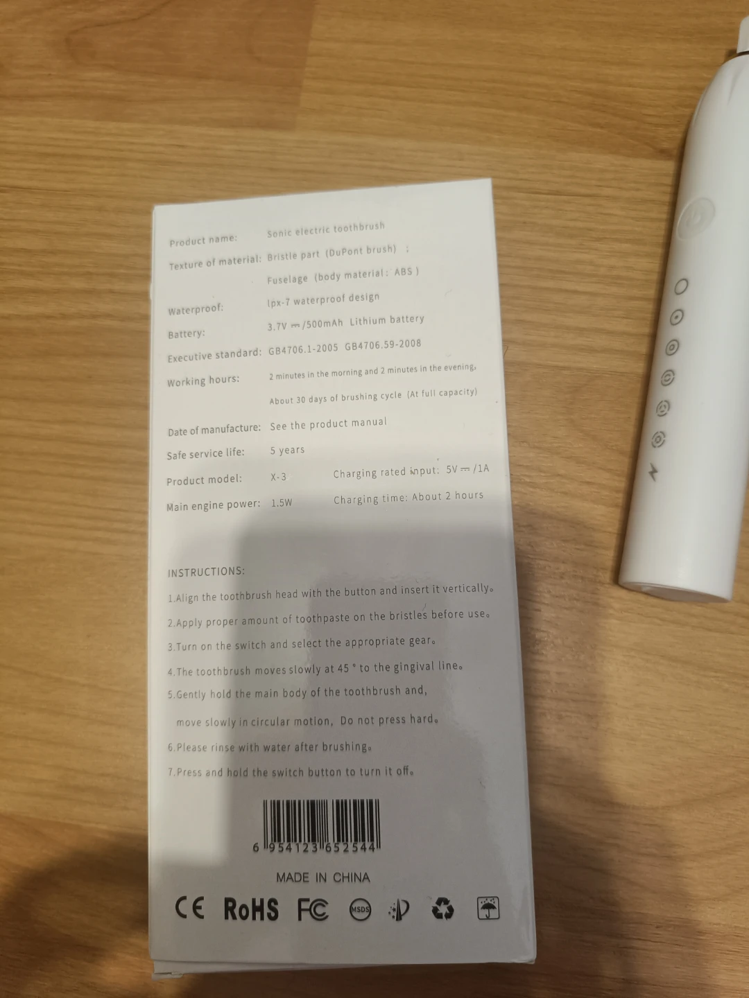 Sonic Electric Toothbrush X-3 - photo 3