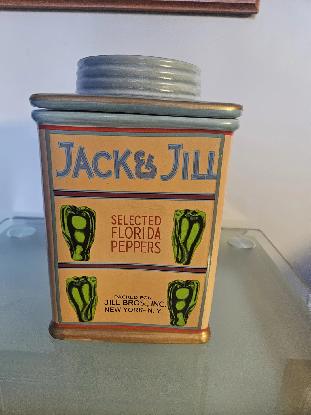 Sakura Jack & Jill Vintage Labels Ceramic Canister - photo 2