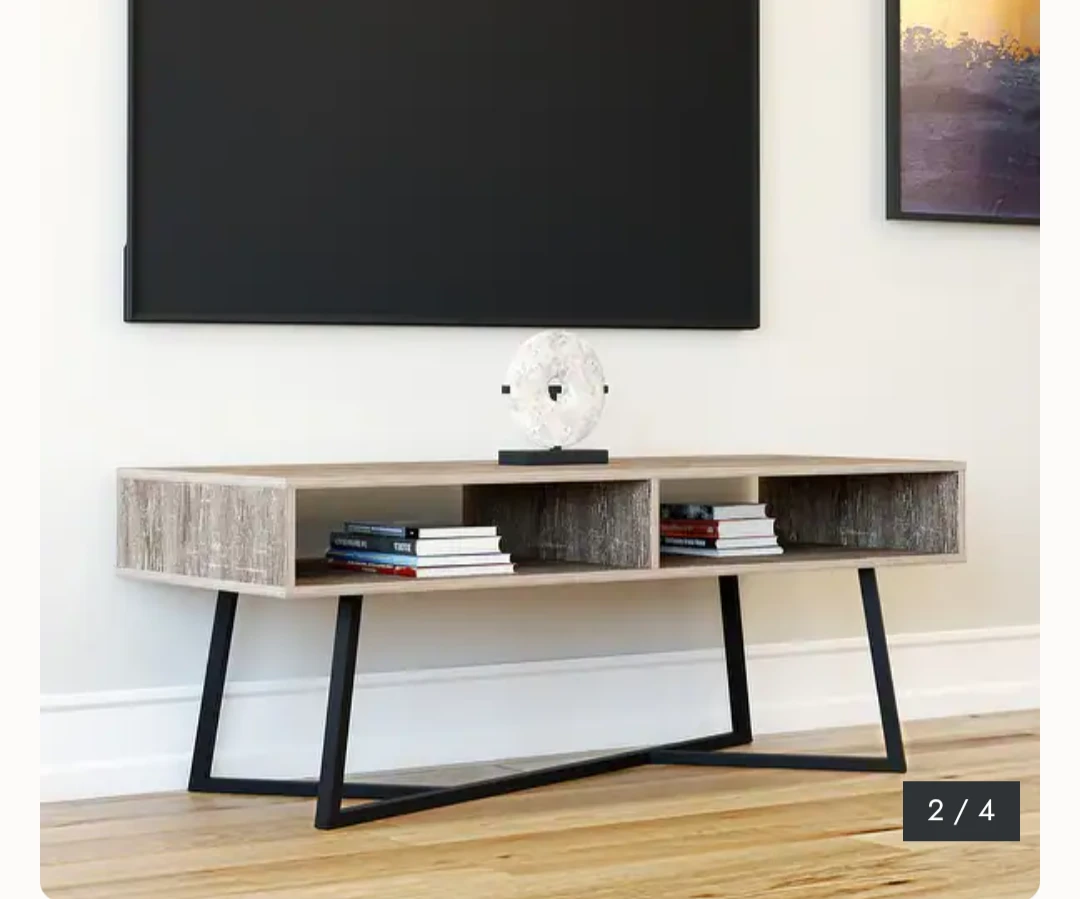 Modern Wood Coffee Table with Storage - 43.25" L