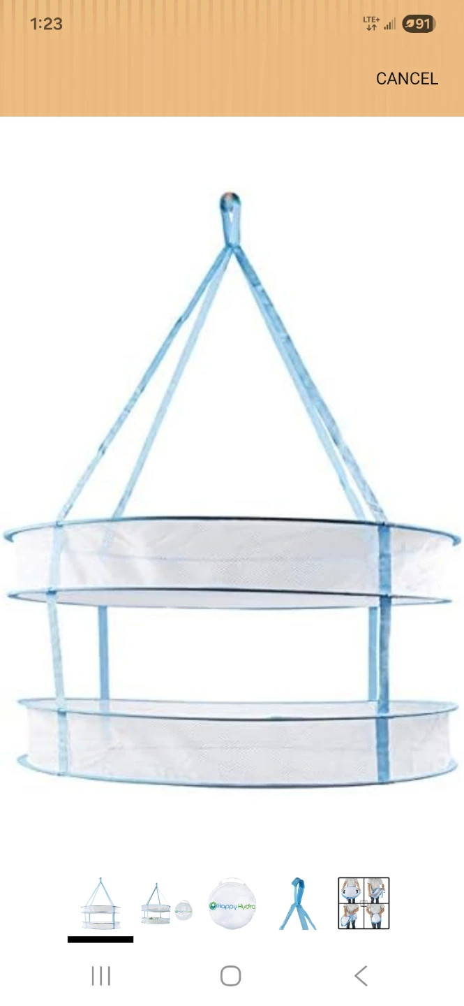 Happy Hydro - Hanging Drying Rack - 2 Tiers Collapsible