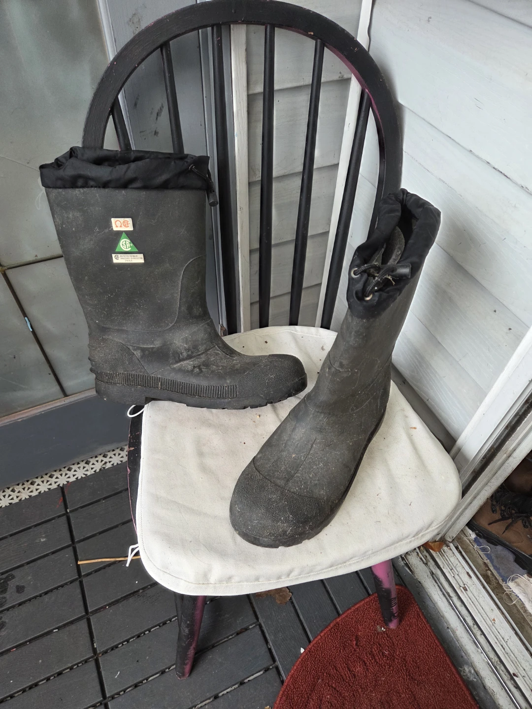 Black Rubber Work Boots