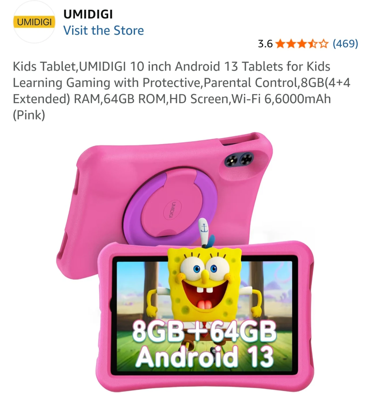 UMIDIGI G2 Kids Tablet Pink - photo 4