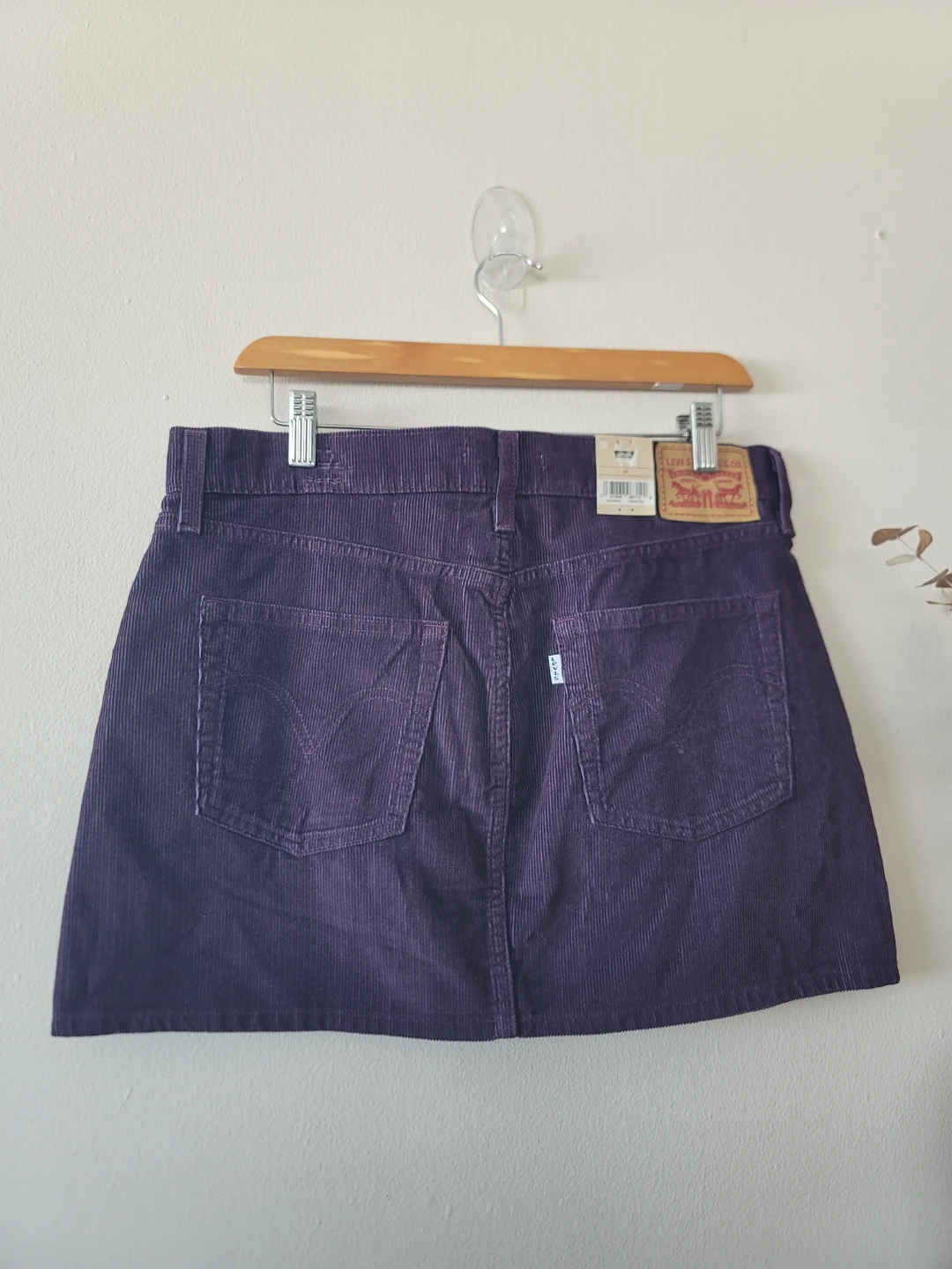 Levi’s Icon Corduroy Mini Skirt Plum Purple Cotton NWT 29 - photo 4