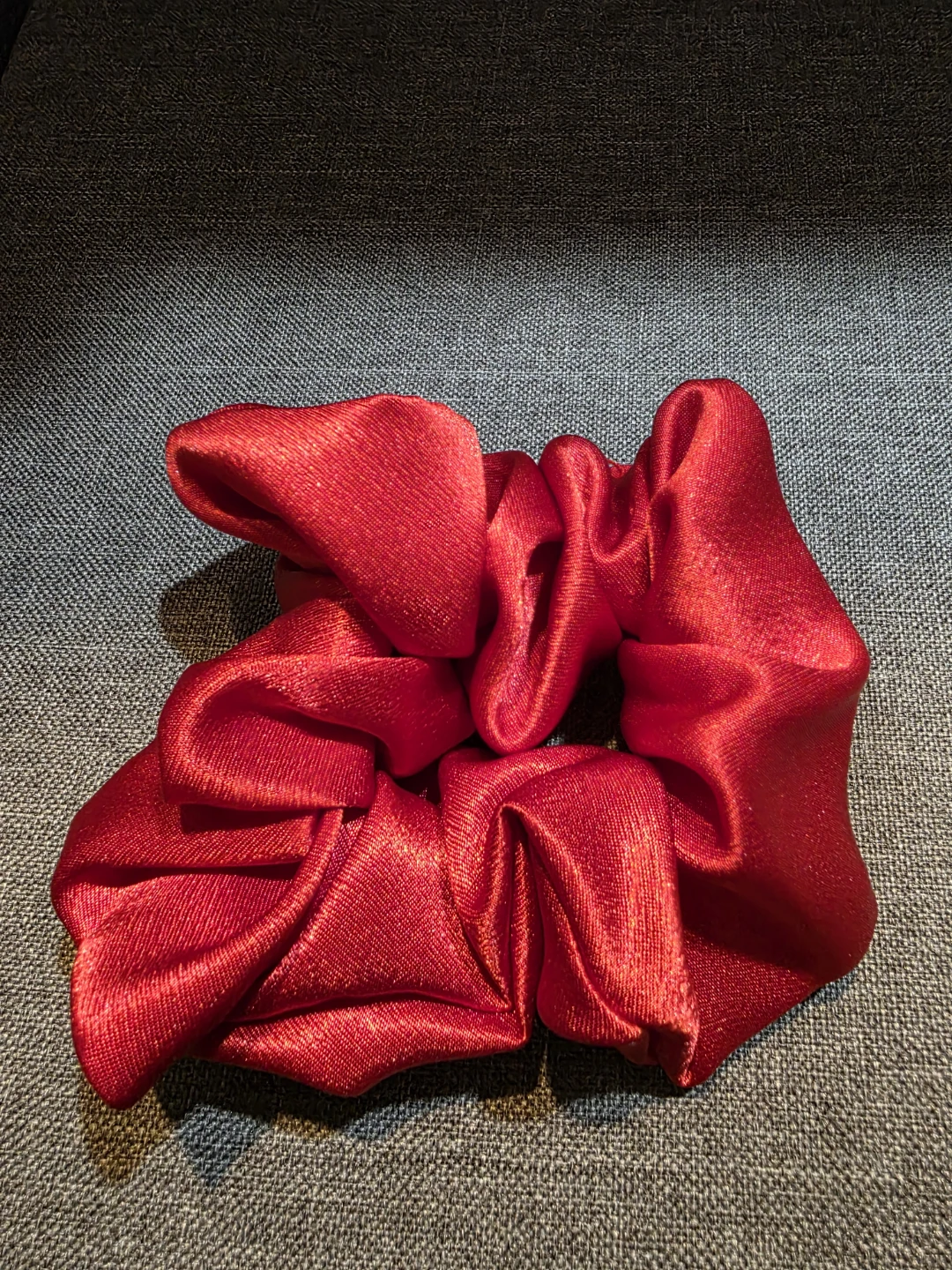 Red Satin Scrunchie (Medium)