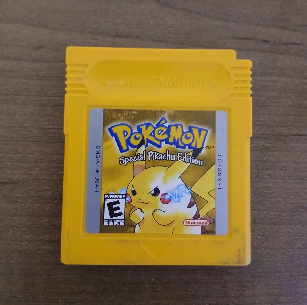 Authentic Pokemon Yellow Version Game Boy Cartridge